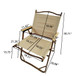Comfy - Foldable And Portable Chair With Armrests, Indoor And Outdoor Universal (Set of 4) - Brown