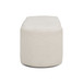 Fuji - Oval Storage Bench, Upholstered - Ivory White