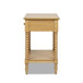 Easton - Modern Farmhouse Turned 1 Drawer Storage Side Table With Shelf - Natural Brown