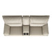 Malibu - Modern Power Motion 3 Piece Reclining Loveseat Sofa With Cup Holders - Cream Taupe Beige