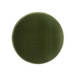Edward - Round Upholstered Ottoman With Bullion Fringe - Olive Green