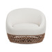 Willow - Upholstered Patio Deep Seating Armchair, Wicker Frame