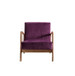 Classic Mid-Century Modern Accent Chairs, Open Framed Armchair With Cushioning