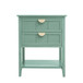2 Drawer Side Table, American Style, End Table, Suitable For Bedroom, Living Room, Study