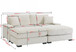 4 Seater Oversized Sectional Sofa With 2 Ottoman And 2 Pillows