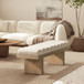 Bella - Upholstered Modern Accent Bench - Ivory White