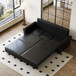 Pull Out Sofa Bed 3 In 1 Velvet Convertible Sleeper Sofa With Nailhead Trim & Rolled Arm, Multi Functional