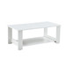 Simple White Textured Coffee Table, Material, Living Room Furniture With Storage Space, Nordic Minimalist Design - White