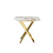 Contemporary Marble Pattern Top Table With Stainless Steel Base