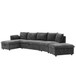 L-Shaped Sofa Sectional Sofa Couch Pull-Out Sofa Bed With A Movable Storage Ottoman, A Storage Chaise Lounge And Two USB Ports For Living Room