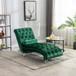 Velvet Chaise Lounge Indoor, Button Tufted Upholstered Chaise Lounge Chair With Pillow