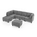 Modular Sectional Sofa With Diy Combination And Storage