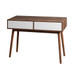 Rustic Entryway Console Table With Carved Panel Drawers And Wood Legs - Natural
