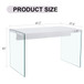 Elegant And Clear Tempered Glass Coffee Table With Storage - White