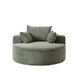 Single Swivel Chair, Fluffy Modern Sleeper, 360 Degree Swivel Chair For Living Room - Green