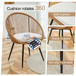 Modern 3 Piece Set, Anti - Spill Round Coffee Table, 2 Rattan Swivel Chairs, Outdoor Patio Furniture For Tea Time - Black / Wood
