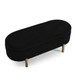 Oval Ottoman Storage Bench With Rubber Wood Legs
