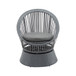 Modern Swivel Wicker Lounge Chair With Round Design
