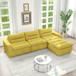 Modern L Shaped Modular Beanbag Sofa, Comfortable Lazy Style, Compression Sponge And Cloth