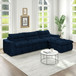 Modern L Shaped Modular Beanbag Sofa, Comfortable Lazy Style, Compression Sponge And Cloth