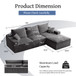 L Shaped Sectional Sofa, Full Compression 3 Seater Cloud Couch With Chaise