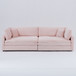 Elegant Corduroy Sofa With Throw Pillows And Backrests