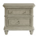 Whit-Ash - 2-Drawer Nightstand With USB - Light Gray