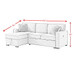 Caracas - Sectional RHF Loveseat With Pull Bed, Drop Table & USB - Palmer Steel