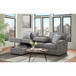Caracas - Sectional RHF Loveseat With Pull Bed, Drop Table & USB - Palmer Steel