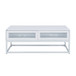 Chandra - Coffee Table With LED And Battery Pack - Glossy White