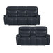 Aruba - 2 Piece Living Room Set (Sofa & Loveseat) - Pebble Navy