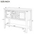 Cambridge Series - Console Table With Ample Storage 4 Small Drawers Bottom Shelf - Espresso