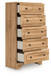 Aleaport - Warm Brown - Five Drawer Chest