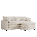 Modern Oversized Modular Cushion Sofa With Ottoman, Low Back, Deep Seating Sofa Set