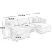 Modern Oversized Modular Cushion Sofa With Ottoman, Low Back, Deep Seating Sofa Set