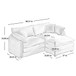 Modern Oversized Modular Cushion Sofa With Ottoman, Low Back, Deep Seating Sofa Set