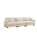 Modern Velvet Sofa With Bolstered Armrests And Pillows