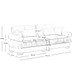 Modern Oversize Sofa With Cloud Like Comfort, Featuring Waist And Throw Pillows
