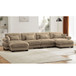Super Comfort Oversized Modular Sectional Sofa With Movable Ottoman