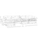 Super Comfort Oversized Modular Sectional Sofa With Movable Ottoman