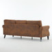 Rolled Arm Sofa With Nailhead Trim With Wooden Legs