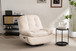 Power Recliner Swivel Glider USB Charger With Bluetooth Music Player Different Function Sleep Working Game And Leisure Model - Cream