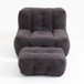 Modern Indoor Fluffy Bean Bag Chair With Memory Foam And Ottoman, Super Soft