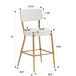 Modern Teddy Fabric Upholstered Bar Stools