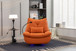 270 Swivel Glider Recliner Chair, Power Recliner Rocking Chair, USB Port Charge For Nursery Chair With Atmosphere Lamp For Living Room Bedroom Apartment