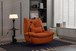 270 Swivel Glider Recliner Chair, Power Recliner Rocking Chair, USB Port Charge For Nursery Chair With Atmosphere Lamp For Living Room Bedroom Apartment