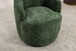Chenille Fabric Swivel Accent Armchair Barrel Chair With Powder Coating Metal Ring