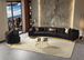 Michelle Velvet 3-Piece Curved 165" Sectional