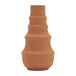 Ceramic Ring Pattern Vase 11" - Terracotta