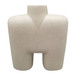 Ceramic 9" Square Shape Vase - Ivory